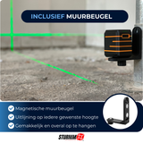 Kreuzlinienlaser LL-A1600 - Zwei einstellbare Linien - Grüner Laser - 1000mAh Akku