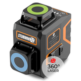 Cross Line Laser LL-A3300 - 2 x 360° Lines - Green Laser - 4000mAh Battery