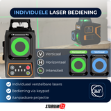 Cross Line Laser LL-A3300 - 2 x 360° Lines - Green Laser - 4000mAh Battery