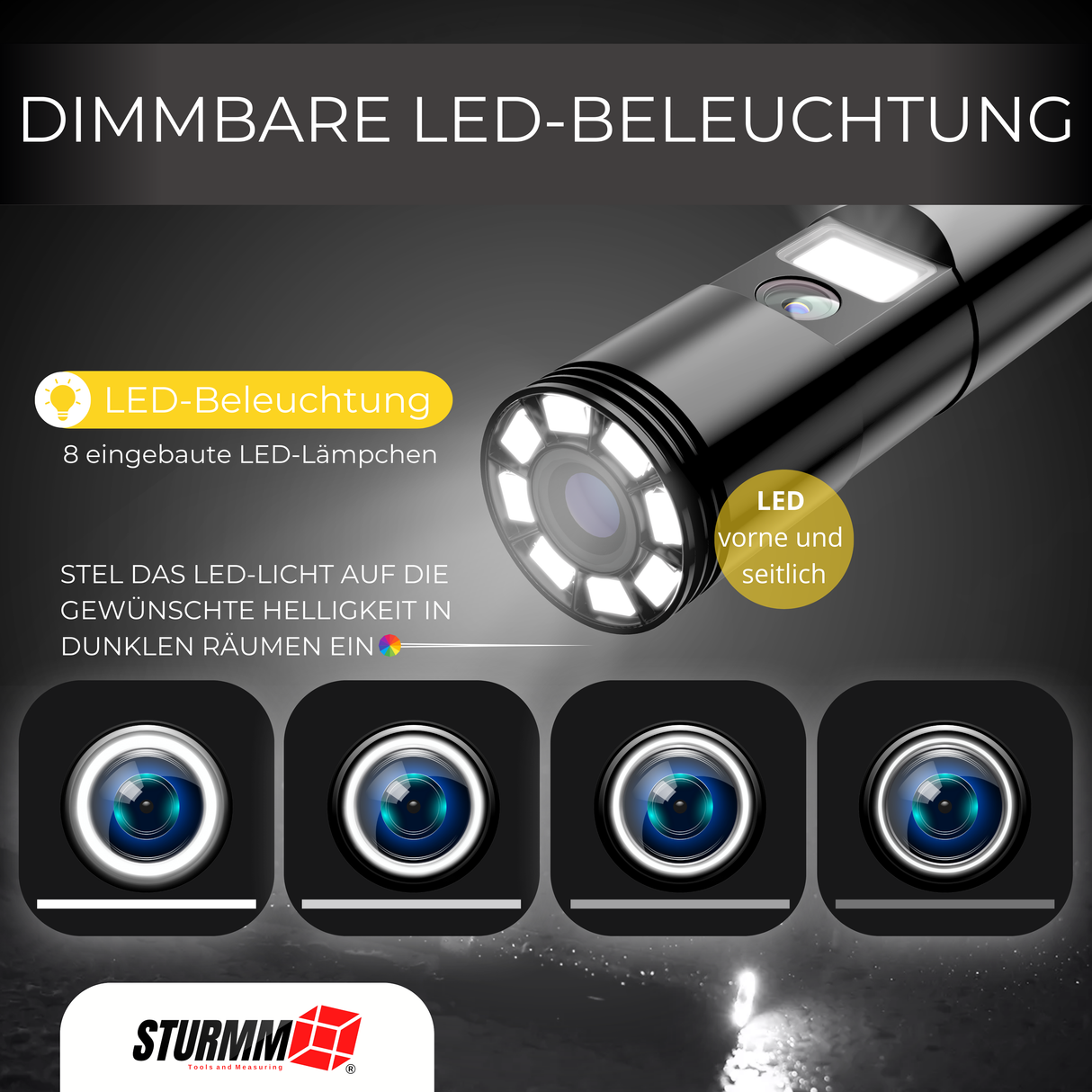 Endoscoop ST-IC301 - Inspectiecamera met dubbele camera - 10 Meter kabel (kopie)