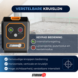 Kreuzlinienlaser LL-A1600 - Zwei einstellbare Linien - Grüner Laser - 1000mAh Akku